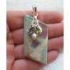 Zilveren hanger Robijn in Fuchsiet gezet met Peridot en Amethist