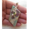 Zilveren hanger Robijn in Fuchsiet gezet met Peridot en Amethist