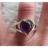 Zilveren ring gezet met cabochon Amethist 17 mm