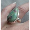 Zilveren ring gezet met druppelvorm Robijn in Fuchsiet 17.3 mm
