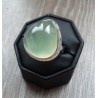 Zilveren ring met druppelvorm Prehniet maat 18.5 mm