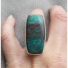 Zilveren ring met Sonora sunrise (chrysocolla met cupriet) 17.3