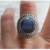 Zilveren ring gezet met ronde Kyaniet ring maat 18.5 mm