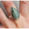 Zilveren ring gezet met druppelvormige Seraphiniet 18 mm