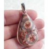 Zilveren hanger met druppelvorm Birds Eye Jaspis