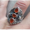 Zilveren ring gezet met Carneool ring maat 17.7 mm