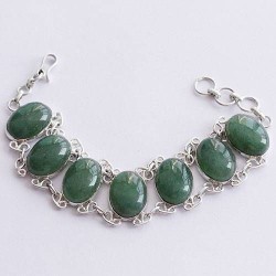 Zilveren armband gezet met Aventurijn