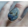 Zilveren ring gezet met Boulder Opaal maat 18 mm
