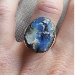 Zilveren ring gezet met Boulder Opaal ring maat 18 mm