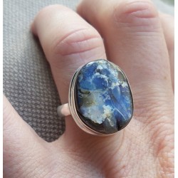 Zilveren ring gezet met Boulder Opaal ring maat 18 mm