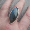 Zilveren ring gezet met marquise Labradoriet 19 mm