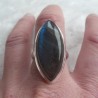 Zilveren ring gezet met marquise Labradoriet 19 mm