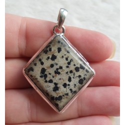Zilveren hanger gezet met Dalmatier Jaspis