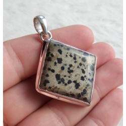 Zilveren hanger gezet met Dalmatier Jaspis