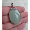 Zilveren hanger gezet met aqua Chalcedoon