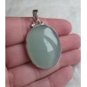 Zilveren hanger gezet met aqua Chalcedoon