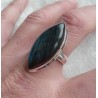 Zilveren ring gezet met marquise Labradoriet maat 19 mm