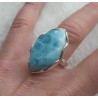 Zilveren ring gezet met Larimar ring maat 16.5 mm
