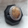 Zilveren ring met Poppy Jaspis ( Stromatoliet Fossiel ) 18 mm