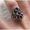 Zilveren ring gezet met Ioliet ring maat 18.5 mm