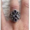 Zilveren ring gezet met Ioliet ring maat 18.5 mm