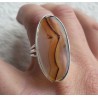 Zilveren ring gezet met ovale Montana Agaat maat 17.7 mm