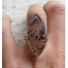 Zilveren ring met marquise Montana Agaat maat 17.3 mm