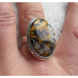 Zilveren ring gezet met Pilbara Jaspis ring maat 18 mm