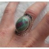 Zilveren ring gezet met Robijn in Fuchsiet ring maat 17.7 mm