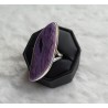 Zilveren ring gezet met Charoiet ring maat 17.7 mm