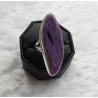 Zilveren ring gezet met Charoiet ring maat 17.7 mm