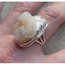 Zilveren ring gezet met Apophyliet ring maat 18.5 mm