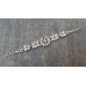 Zilveren armband gezet met facet geslepen Amethisten en Peridot