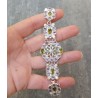 Zilveren armband gezet met facet geslepen Amethisten en Peridot