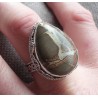 Zilveren ring met Septaria gezet in bewerkte setting maat 19 mm