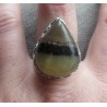Zilveren ring met druppelvorm Septaria in bewerkte setting 19 mm