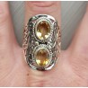 Zilveren ring gezet met Citrien 19.3 mm
