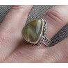 Zilveren ring gouden Rutielkwarts in bewerkte setting 17.3 mm