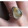 Zilveren ring gouden Rutielkwarts in bewerkte setting 17.3 mm