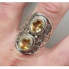 Zilveren ring gezet met Citrien 19.3 mm