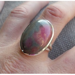 Zilveren ring gezet met Helviet ring maat 19.5 mm