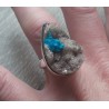Zilveren ring gezet met druppelvorm Cavansiet maat 17.5 mm