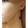 Rosé vergulde oorbellen met Lapis Lazuli briolet