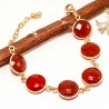 Vergulde armband met Carneool