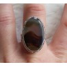 Zilveren ring Montana Agaat gezet in bewerkte setting maat 19 mm