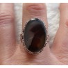 Zilveren ring ovale Montana Agaat bewerkte setting 19 mm
