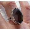 Zilveren ring ovale Montana Agaat bewerkte setting 19 mm