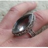 Zilveren ring gezet met marquise wit Topaas bewerkte setting 18