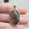 Zilveren hanger ovale cabochon geslepen Toermalijnkwarts