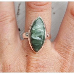 Zilveren ring met marquise Seraphiniet 18.5 mm